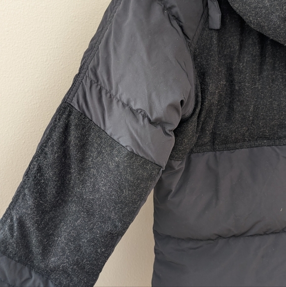 Aritzia TNA Zipper Front Hooded Down Fill Wool Trim Waterproof Puffer Jacket - Picture 8 of 12